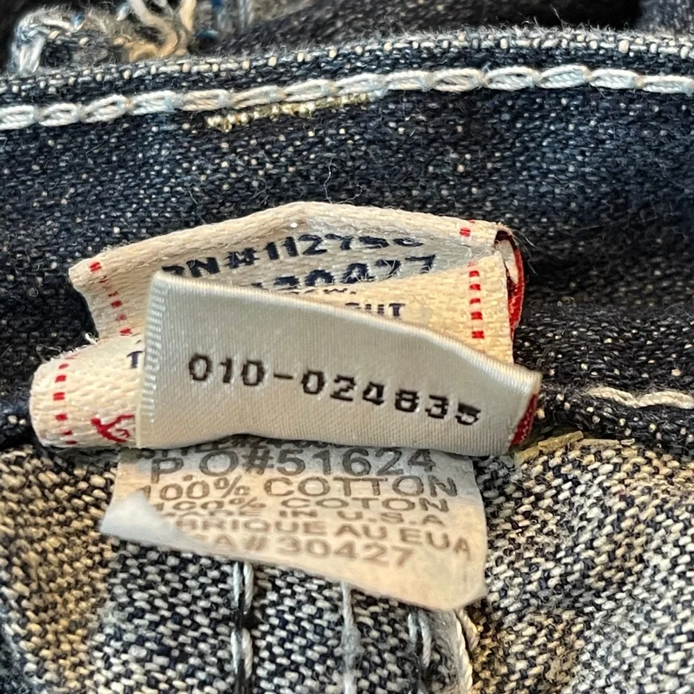 True Religion Men's Relaxed Jeans in Blue with Red Label